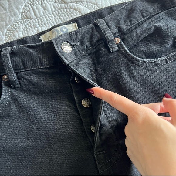 Free People x We The Free Bren Boyfriend Jean - Black Magic - Picture 8 of 16